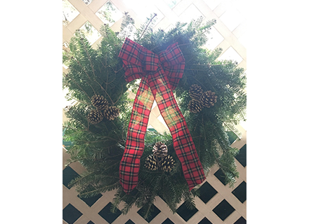 image of christmas wreath and decor